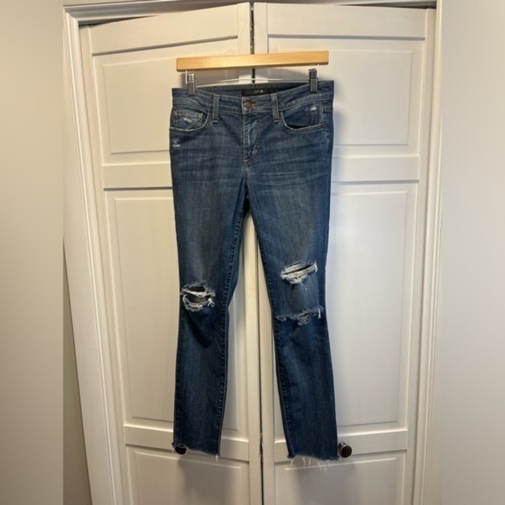 Joe’s Jeans The Skinny Nina Distressed Raw Hem Jeans Size Women’s 27 Col…